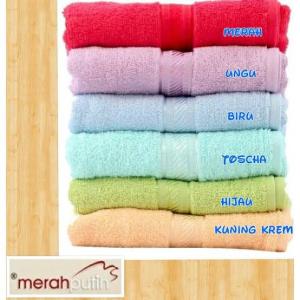 PROMO Handuk Mandi Dewasa By Merah Putih Polos Bahan 100% Katun / Handuk Jumbo Ukuran 70x140 Best Seller Bisa COD