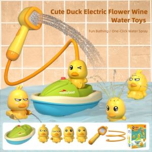 Q-1151 STORE Water Surf Duck Shape Baby Shower Relaxing Electric Bathtub Sprinkler Set Durable Baby Bath Toys Kids Sprinkler Duck Toy Fun Bathing
