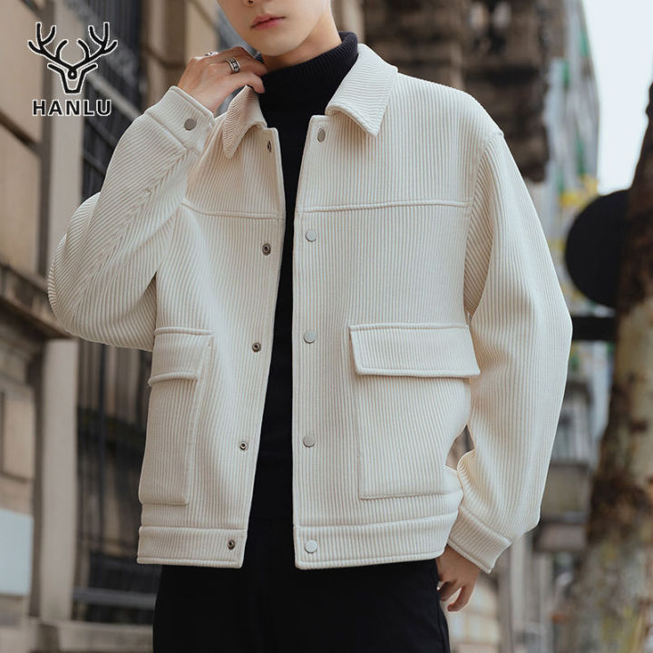 Hanlu Áo khoác vải nam Áo khoác thời trang cao cấp ve áo Áo khoác màu ...