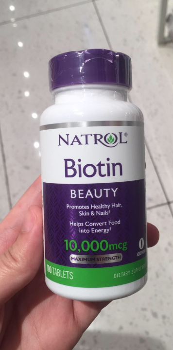 Natrol, Biotin, Maximum Strength, 10,000 mcg, 100 Tablets | Lazada PH