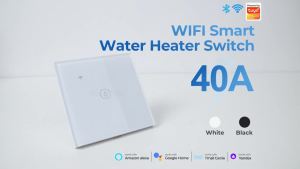 40A Tuya Smart Wifi Water Heater Boiler Touch Switch Air Conditioner Light Timing EU Us zil Wall App For Alexa Home