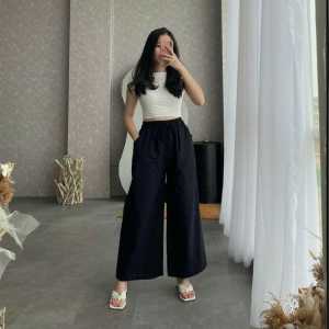 KULOT LINEN CELANA WANITA LINEN KULOT LINEN WANITA TERBARU VIRAL 2022 KOREA STYLE
