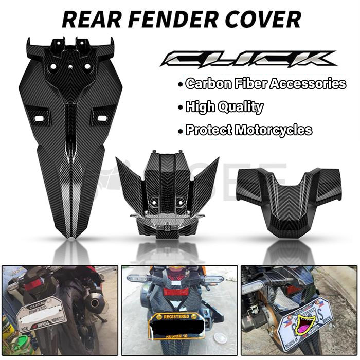 Click Rear Fender Full Honda Click 125i / 150i Rear Fender 3-in-1 Carbon Fiber For V2 V3 Game ...