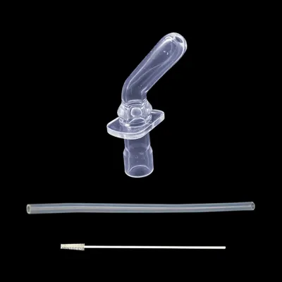 CBT 1Set Food Level Silicone Straw Set with Brush Heat Resistant Mouth Suction Durable Universal Water Bottle Accessories for Cille Double Drink Plastic Cup