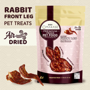 OMAKASE AIR DRIED Rabbit Front Leg Dog & Cat Single Ingredient Dehydrated Pet Treats