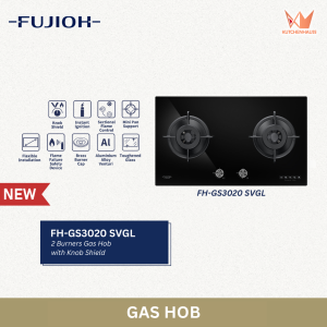 [NEW] FUJIOH  - 2/3 Burners Gas Hob with Knob Shield | FH-GS3020 / GS3028 / GS3030 SVGL [**Installation Provided for Klang Valley area ONLY]