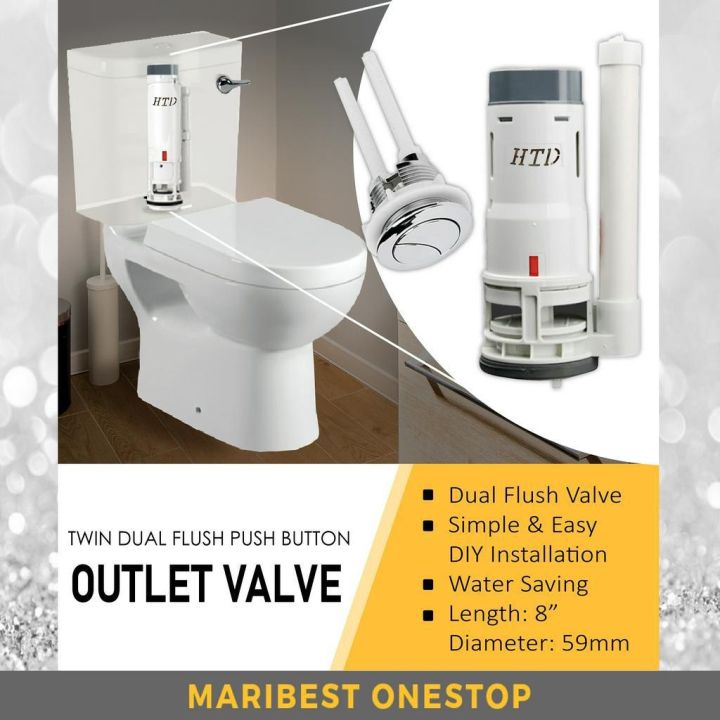 AB020 HTD Lift up Outlet Valve Water Tank Connected Dual Flush Fill