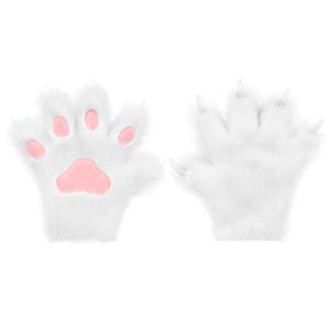 Halloween Plush Cat Paw Costume Gloves cosplay Comic Con Cat Paw Props Furry Costume Animal Paws