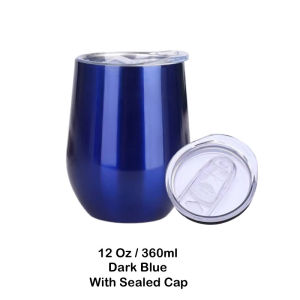 Nicedeal 12Oz Eggshell Vacuum U-Shaped 304 Stainless Steel Insulated Cup 360ml
