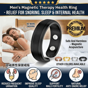 ✨Magnetic Ring Mens Magnetic Therapy Health Ring Magnetic Slimming Ring Adjustable Opening Ring Improve Blood Circulation 双磁男性保健戒指