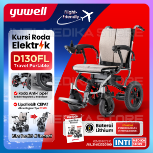 YUWELL - Kursi Roda Elektrik Travelling Lipat D130FL | Ultra Portable Wheelchair Flight-Friendly 288Wh Lithium Battery Listrik