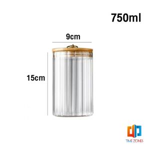 T.Z. ขวดแก้วปิดผนึก ป้องกันความชื้น มีหลายขนาด แก้วบอโรซิลิเกตสูง storage jar