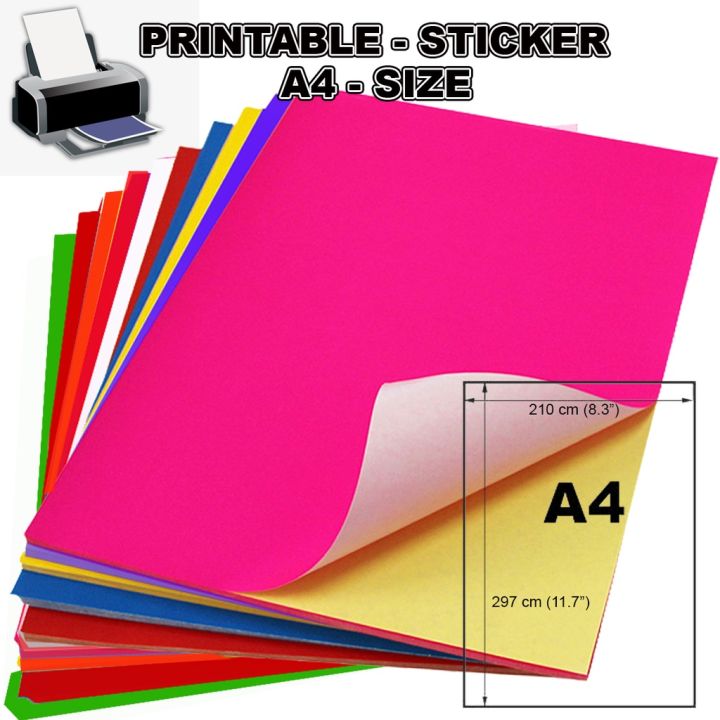 A4 Size Sticker Colored Paper In 10Sheets Or 5Sheets Lazada PH A4 Size Sticker Colored Paper In 10Sheets Or 5Sheets Lazada PH