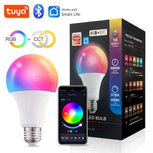 Tuya Bluetooth Smart LED Bulb E27 9W Light Bulb RGB Dimmable Led Lamp 220V 110V Smart Life App Control For Bedroom Decor Lightin