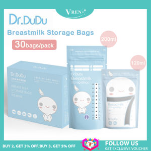 Dr.DuDu Breastmilk Storage Bags: 200ml & 120ml (30pcs)