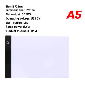 LED Drawing Board Copy Board LED Light Box Tracing Board Stepless Dimming Drawing Board Art Writing Desk A4/a5
