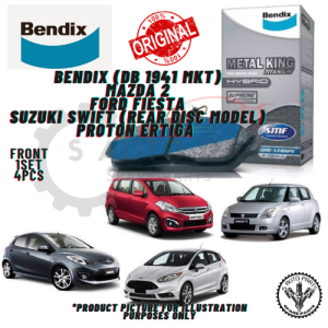 MAZDA 2 / FIESTA / (SWIFT 1.4 REAR DISC MODEL) / ERTIGA  FRONT BENDIX METAL KING TITANIUM BRAKE PAD