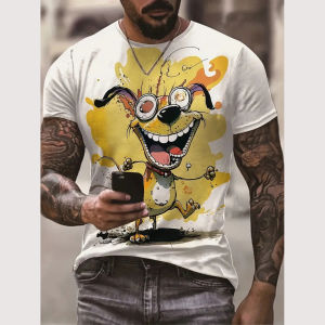 [Local Stock] VCC Funny 3D Animal Print Mens T-Shirts Street Trend Harajuku y2k Clothes Casual O-neck Short Sleeve Fashion Breathable Summer Tops