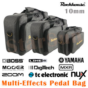 ROCKHOUSE Portable Pedal Bag - Multi-Functional Guitar with Shoulder Strap Suitable for BossYamaha Line6 NUX
