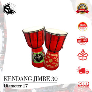 Kendhang Jimbe Djembe 30 CM Alat Musik Traditional Perkusi Gendang Reggae Motif Dan Polos