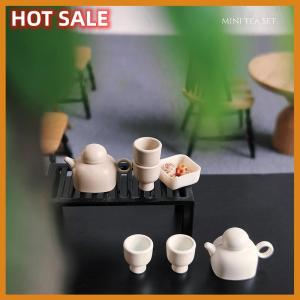 🔥🔥🔥dingdaocunz 1 12 Dollhouse Simulation Teapot Teacup Kit Dollhouse Miniature Kitchen Decoration Toy Dolls House Micro Scene Photo Props