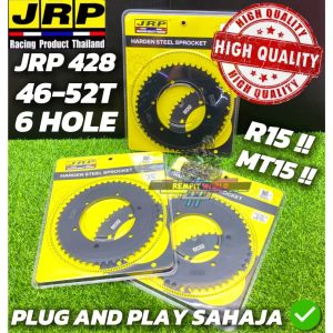 JRP SPROCKET 520 46T-52T  R15 MT15 R15M BLACK 6Lubang JRP THAILAND SPOKET 6 LUBANG SPROCKET SET R15