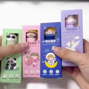 Retractable Eraser Cute Eraser For Kids Student Creative Eraser Pen Dedicated Button Debris-Free