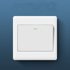 BFBFW 1Way Button Wall Switches with Fluorescent Indicator Light Durable On / Off Push Buttons High Quality Home Accessories 1/2/3/4 Gang