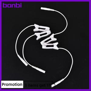 banbi 2pcs 2.0mm ear pain clip tens electrode lead wire connecting cable