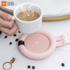 Xiaomi Smart Touch Heating Coasters Mini Charging Warmer Heat Base Adjustment 3 Gear Constant Temperature Cup Warmer Heating Mug Mat Pad Fast Heater Heating Cup Keep Drink Warm Heater Mugs Coaster Coffee Milk Tea Warmer Pad