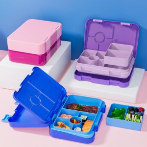 ROLL 810ml Lunch Box Divided Interlayer Microwave Oven Bento Box Single-layer Leakproof Fork Spoon Preservation Box