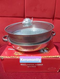 Panci Kukus siomay 2 susun bahan Stainless steel/panci steamer 2 tahap bahan stainless steel