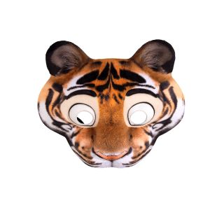 GUDY Leopard Halloween Half Face EVA Animal Creative Cosplay Supplies Tiger Plush Women