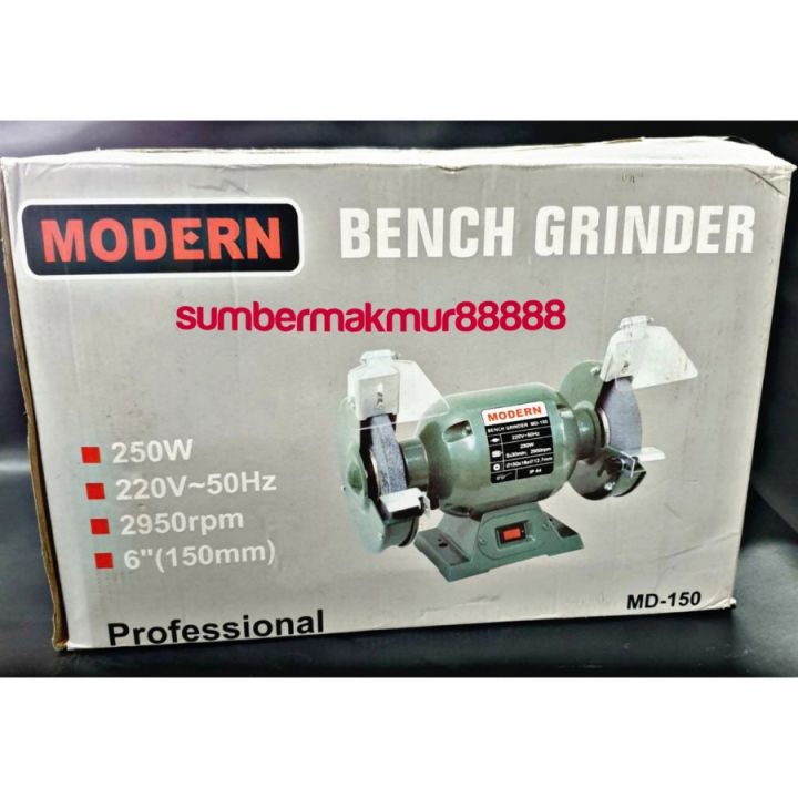 mesin gerinda duduk 6 inch modern / mesin modern / mesin gerinda duduk / bench grinder / bench grinder modern