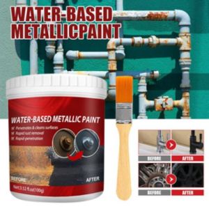 Rust Converter Water Based Metallic Paint Multi Purpose Anti-Rust Protection Car Coating Primer for Garage Car Rongqi Paint Anti -Rust -Proofing Chip Bottom Paint Conversion Anti -Corrosion Conversion Renovation Coating