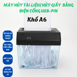 [VIDEO]- Máy cắt giấy cổng USB A5 A6 tự động phù hợp cho gia đình bill thanh toán tại các cửa hàng- Máy hủy tài liệu văn phòng mini