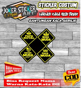VARIASI GANTUNGAN KACA AKRILIK BEBAS CUSTOM MOBIL DAN TRUCK