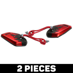 กระจกมองหลังมุมกว้าง8/10มม. Kaca Spion Motor อลูมิเนียม2ชิ้นสำหรับรถจักรยานยนต์ไฟฟ้ามอเตอร์ไซค์ Mtb อุปกรณ์ขับขี่ที่ปลอดภัย