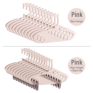 New stock arrival 10Pcs/set KL010 Multifunction Kids Adjustable Hangers Baby handkerchiefs Socks Stackable Elastic Drying Rack Children Infant Clothes Non Slip Laundry Hanger