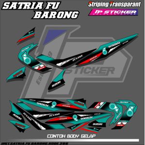 SATRIA FU BARONG  (COD) STIKER STRIPING MOTOR SUZUKI SATRIA FU BARONG - STIKER LIST GRAFIK SIMPLE WARNA VARIASI DESAIN RACING HOLOGRAM DAN TRANSPARAN BISA COD IP.KODE-286