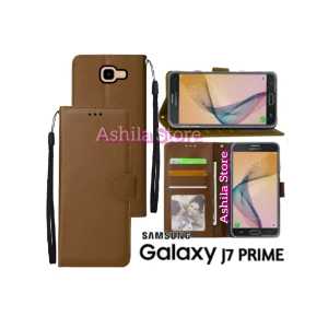Case For Samsung Galaxy J7 Prime Casing Dompet Flip Cover Leather Premium Sarung Buku HP
