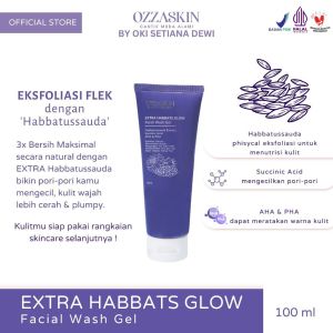 PAKET EXTRA HABBATS OZZASKIN Skincare Untuk Kulit Sensitif Mencerahkan dan Memudarkan Flek Hitam