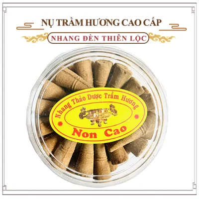 Hộp Nhang Trầm Hương Non Cao Thiên Lộc - Gói 32 Viên - Hương Thơm Đậm Đà