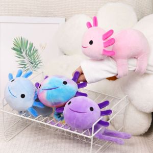 VERIDIAI Stuffed Animals Slap Bracelet Series Wrist Style Simulation Axolotl Plush Clap Circle Plush Toy Cute Doll Cartoon Salamander Doll Birthday Gift