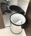 Thùng rác tròn gắn cánh tủ bếp dung tích 14 lít. 