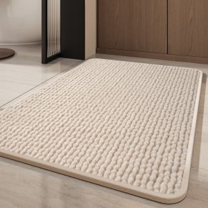 Bathroom Door Mat Absorbent Quick Drying Anti Slip Thickened High End Feel Bathroom Specific Foot Mat