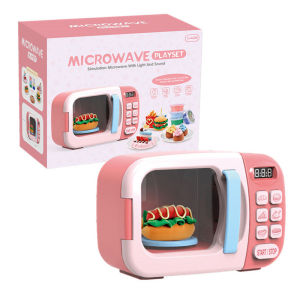 Microwave Playset Toy with Light and Sound for Kids
