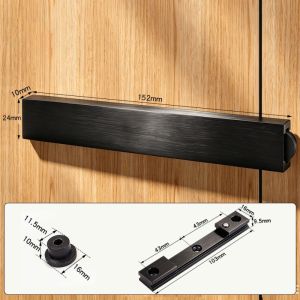 MIRELAE Hợp nhôm Chốt cửa trượt Đã được làm dày Thiết kế không cần đục lỗ Chốt khóa trượt Thực tế Dịch đơn giản Chốt cửa Sử dụng trong phòng tắm