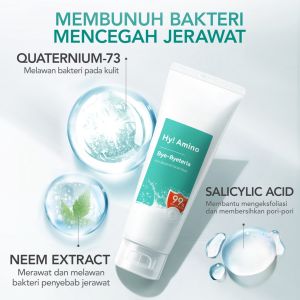 YOU Hy! Amino Facial Wash 100g | Anti Acne Hydrating Brightening Oil Control | Sabun Cuci Muka
