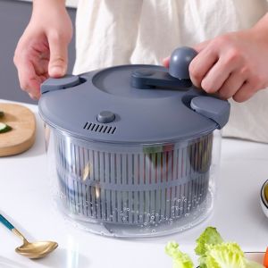 CHENJIE Large Capacity Vegetable Dehydrator PP Material Labor Saving Fruit Food Dehydrator Dryer Quick Drying Vegetable Washing Basin Household Use